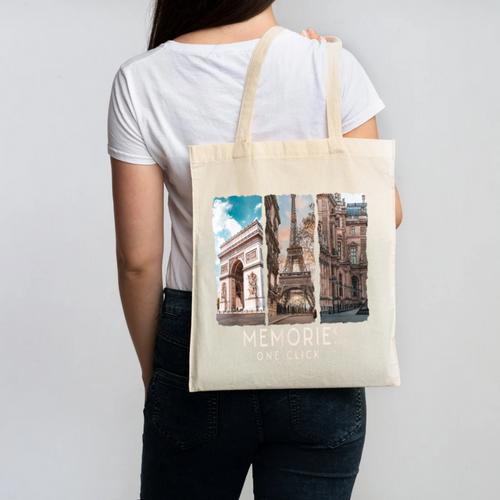 Making Memories In Paris Photo Nostalgia Travel Humor Canvas Tote Bag - Figerry