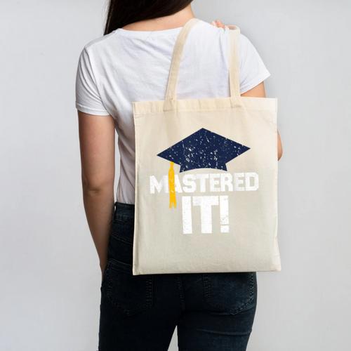 Mastered It T Shirt Graduation Men Graduate Canvas Tote Bag - Best Gift Smart