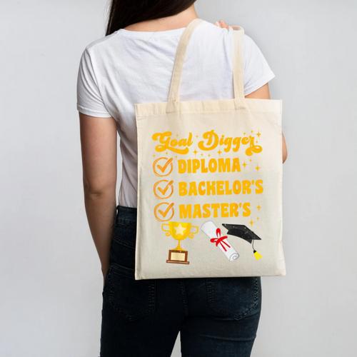 Master's Thesis Passed Goal Digger Master's Graduation Canvas Tote Bag - Best Gift Smart