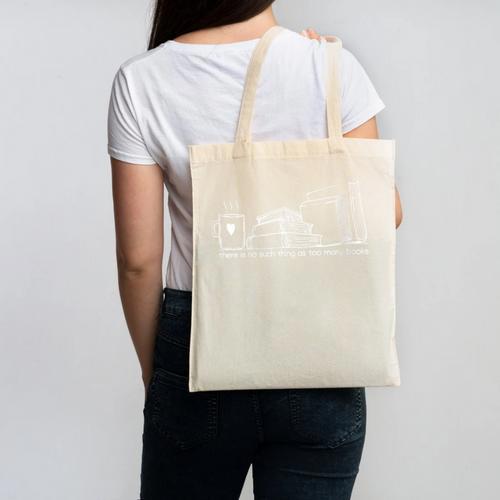There Is No Such Thing As Too Many Books Canvas Tote Bag - Bookorys