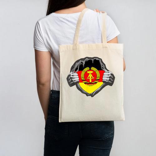 Nostalgia Chest Flag GDR Canvas Tote Bag - Figerry