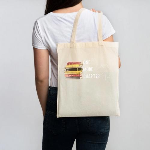 One More Chapter Sign Language Deaf Reading Book Lover Canvas Tote Bag - Bookorys CA
