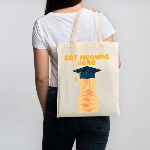 Orange Tabby Cat Graduation Distressed Shirt For Grads For Men Women Girls Kids Canvas Tote Bag - Best Gift Smart