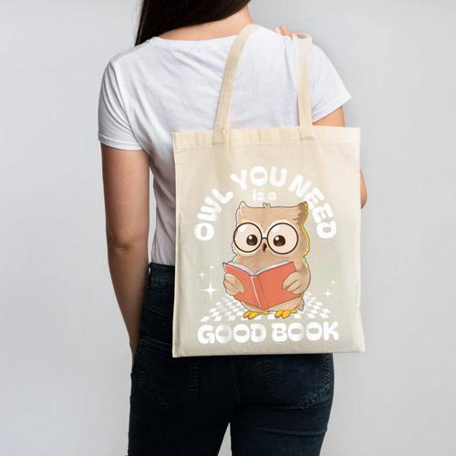 Owl You Need Is A Good Book Teacher Librarian Reading Canvas Tote Bag - Bookorys DE