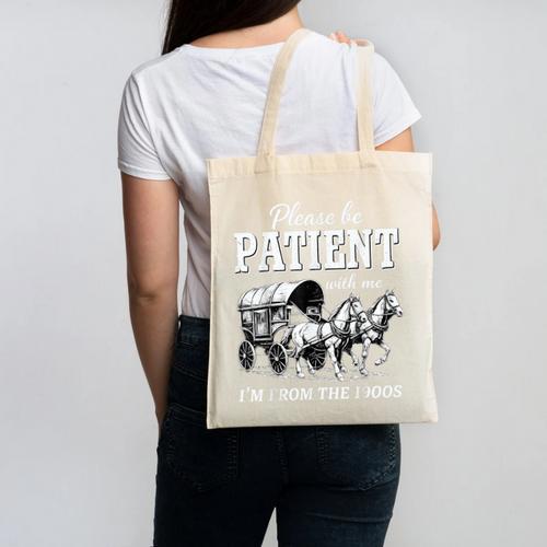 Please Be Patient With Me I'm From The 1900s Canvas Tote Bag - Figerry