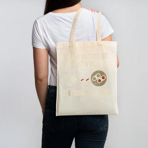 Please Be Patient With Me I'm From The 1900s Gamer Canvas Tote Bag - Figerry