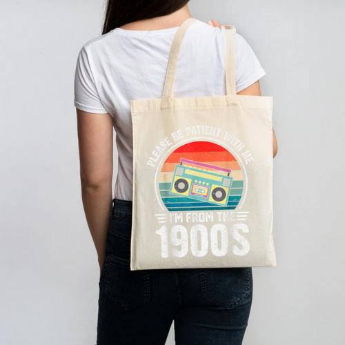 Please Be Patient With Me I'm From The 1900s Music Canvas Tote Bag - Figerry