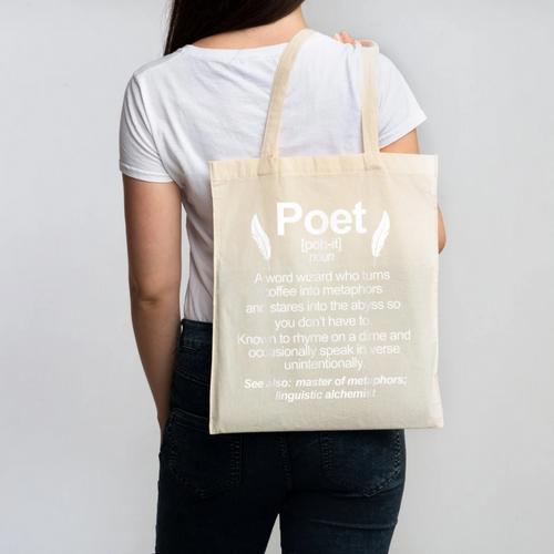 Poetry Poem Author Literature Book Lover Book Worm Poet Canvas Tote Bag - Bookorys