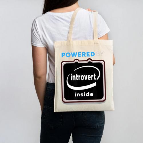 Powered By Introvert Inside Embrace Your Quiet Strength Canvas Tote Bag - Raresse