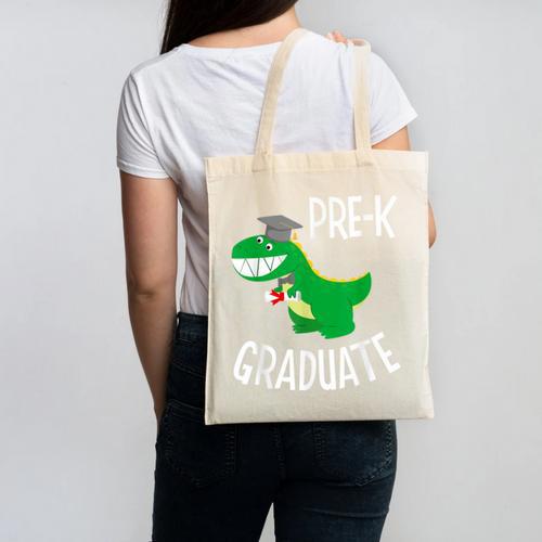 Preschool Graduation Preschooler Dinosaur Pre-K Dino Kids Canvas Tote Bag - Best Gift Smart