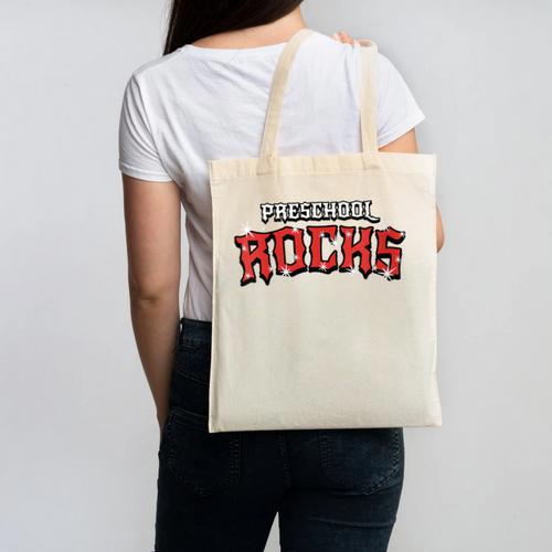 Preschool Rocks Back To School Graduation Teacher Student Canvas Tote Bag - Best Gift Smart