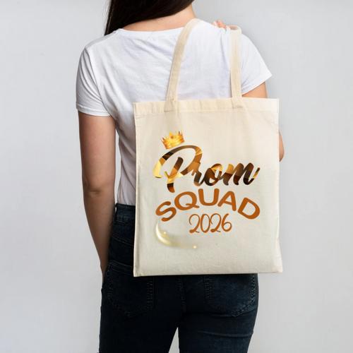 Prom Squad 2026 Cute Senior Class Of 2026 Graduation Party Canvas Tote Bag - Best Gift Smart