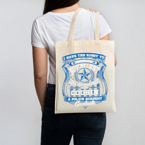Proud Of Cousin Police Academy Graduation Shirt Canvas Tote Bag - Best Gift Smart