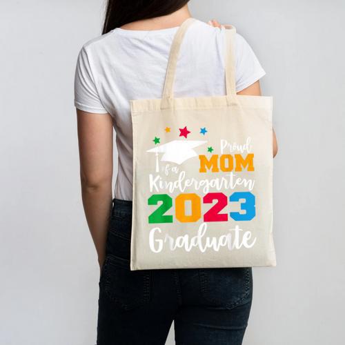 Proud Mom Of A 2023 Graduate Senior 2023 Graduation 23 Canvas Tote Bag - Best Gift Smart