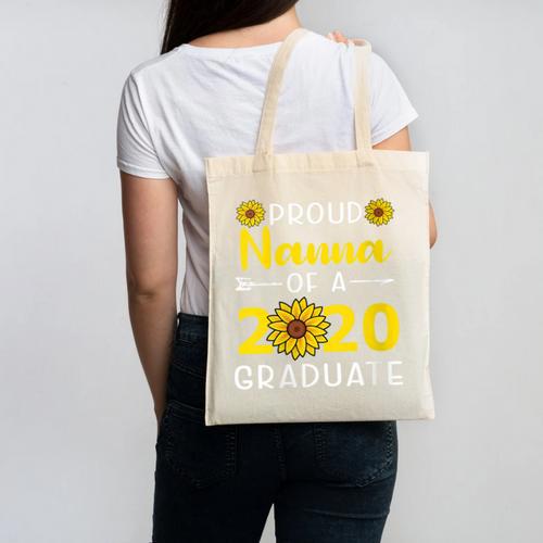Proud Nanna Of 2020 Graduate Class Of 2020 Graduation Canvas Tote Bag - Best Gift Smart
