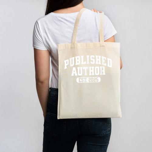 Proud Published Author 2025 Mom Dad Vintage Poet Book Writer Canvas Tote Bag - Bookorys AU