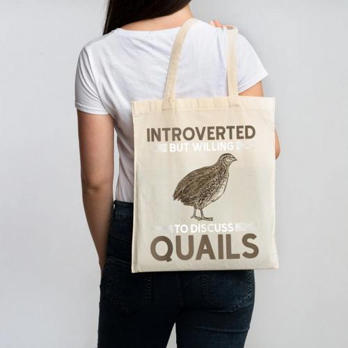 Quail Bird Lover Introvert Quail Canvas Tote Bag - Raresse