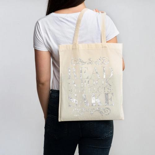Read a Book For Facts Sake Librarian Canvas Tote Bag - Bookorys