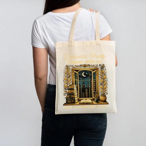 Reading Book Lover Bookish Readers Bookworm Society Canvas Tote Bag - Bookorys