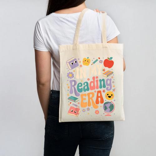In My Reading Era Books Lovers Men Women Kids Canvas Tote Bag - Bookorys CA