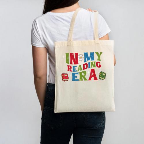 In My Reading Era Read Book Librarian Teacher Men Women Kids Canvas Tote Bag - Bookorys DE