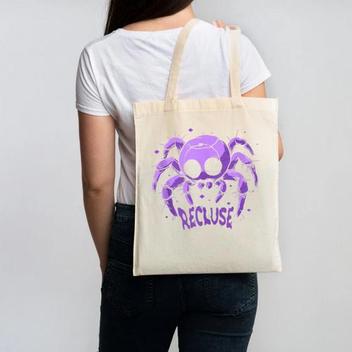 Recluse Pastel Goth Spider Shy Introvert Creepy Cute Kawaii Canvas Tote Bag - Raresse