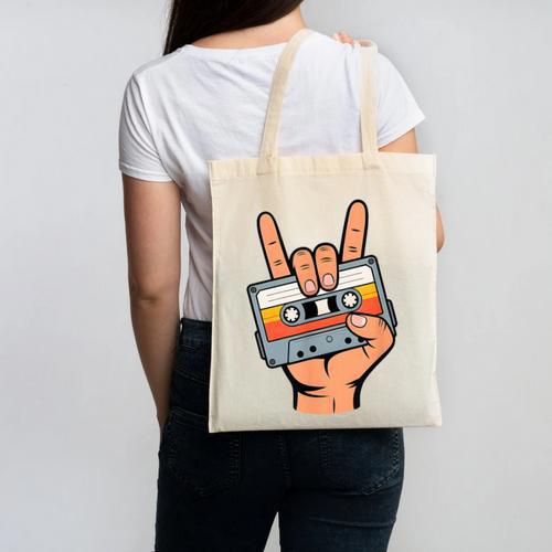 Retro Cassette Tape For 80s & 90s Nostalgia Canvas Tote Bag - Figerry