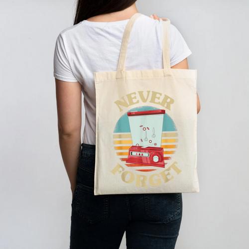 Retro Gaming Never Forget Nostalgia Vintage Canvas Tote Bag - Figerry