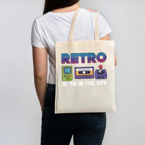Retro Gaming Nostalgia Tee Perfect For 90s Lovers Canvas Tote Bag - Figerry