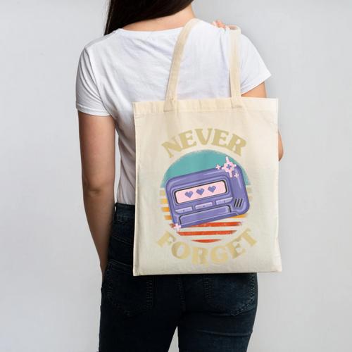 Retro Pager Never Forget Nostalgia Vintage Canvas Tote Bag - Figerry