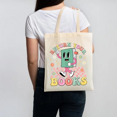 Return Your Books End School Year School Librarian Teacher Canvas Tote Bag - Bookorys DE