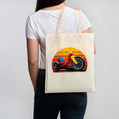 This Is How I Rolled Retro Toys Big Wheel Tricycle Nostalgia Canvas Tote Bag - Figerry