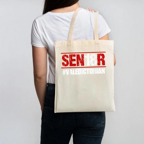 Senior 2018 Valedictorian School Colors Graduation Canvas Tote Bag - Best Gift Smart