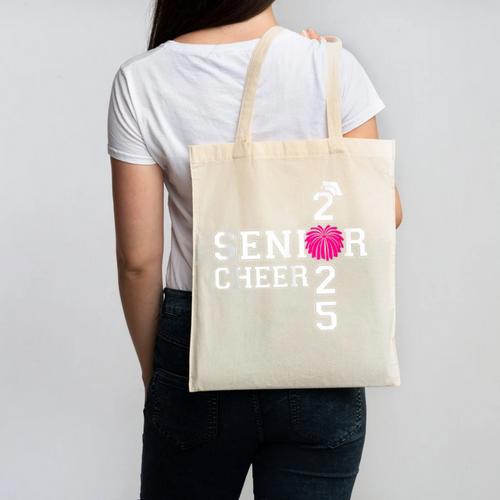 Senior Cheerleader Cheer Class Of 2025 Graduation Graduate Canvas Tote Bag - Best Gift Smart