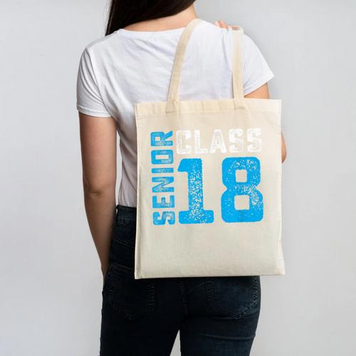 Senior Class 18 Shirt Graduation Apparel T-Shirt Canvas Tote Bag - Best Gift Smart