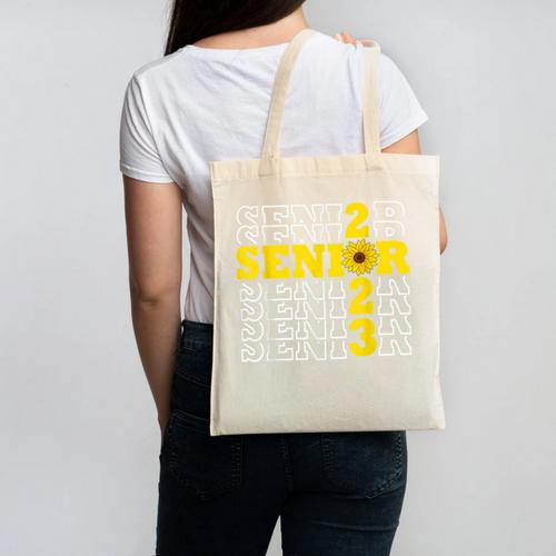 Senior Class Of 2023 Sunflower Graduation Seniors 23 Canvas Tote Bag - Best Gift Smart
