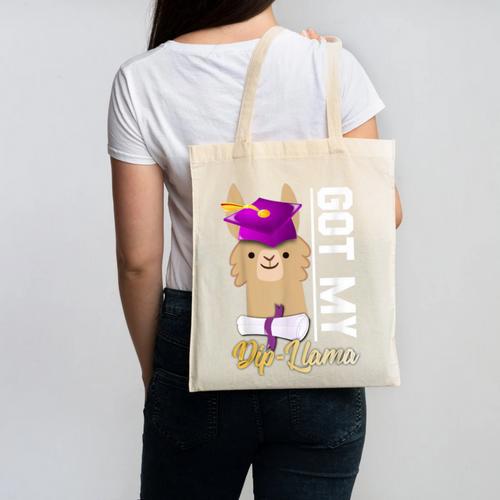 Senior Graduation TShirt 2019 Got My Diploma Llama Pun Shirt Canvas Tote Bag - Best Gift Smart