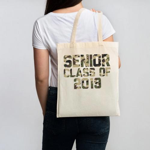 Seniors 2019 Class TShirt Camo Print T-Shirt Graduation Gift Canvas Tote Bag - Best Gift Smart