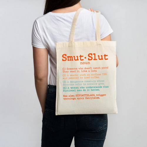 Smut Slut Sayings Definition Sarcastic Book Lover Canvas Tote Bag - Bookorys DE