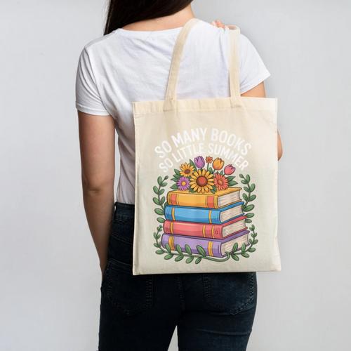 So Many Books So Little Summer Canvas Tote Bag - Bookorys