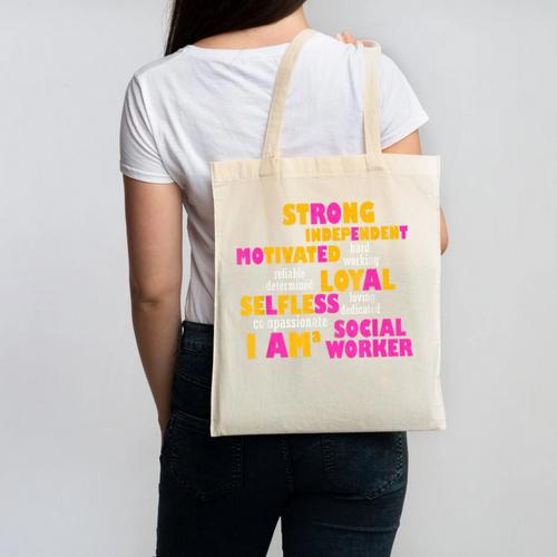 Social Worker T Shirt Graduation Social Work Month Canvas Tote Bag - Best Gift Smart