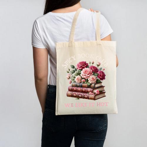 Spicy Book Club Dark Romance Reader Women Bookish Merch Cute Canvas Tote Bag - Bookorys