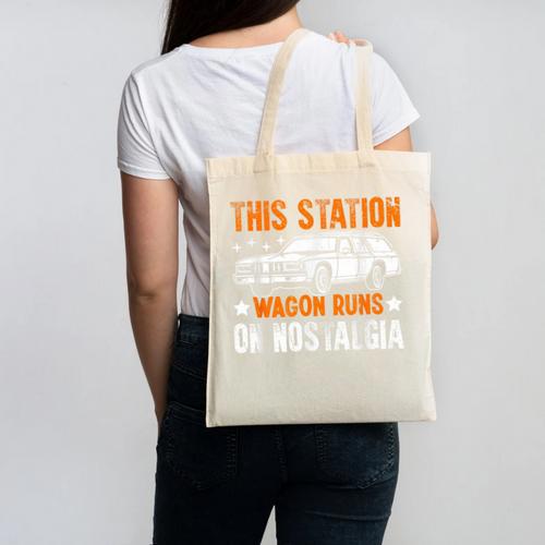 This Station Wagon Runs On Nostalgia Wagon Canvas Tote Bag - Figerry