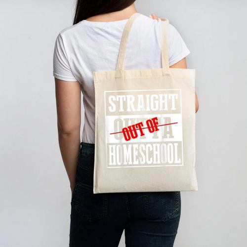 Straight Outta Homeschool Shirt Graduation Canvas Tote Bag - Best Gift Smart