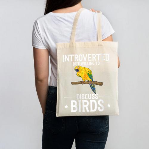 Sun Conure Introvert Parrot Bird Sun Conure Canvas Tote Bag - Raresse