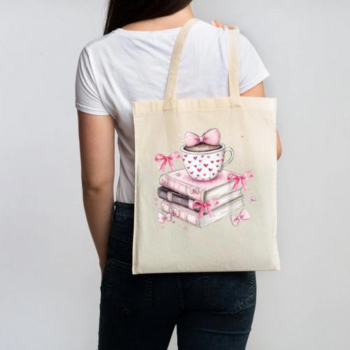 Teacher Valentine's Day All Booked For Valentines Reading Canvas Tote Bag - Bookorys CA
