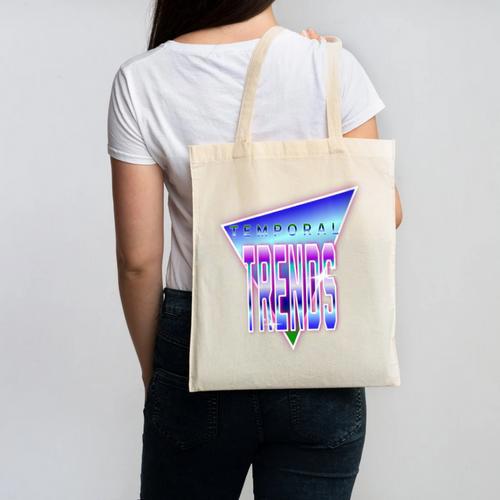 Temporal Trends Vaporwave Style Retro Nostalgia Look Canvas Tote Bag - Figerry