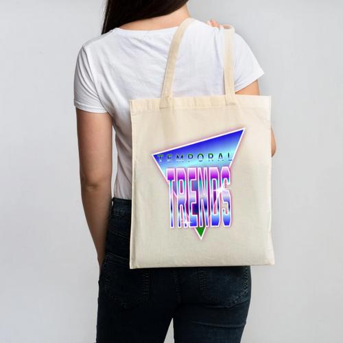 Temporal Trends Vaporwave Style Retro Nostalgia Look Canvas Tote Bag - Figerry