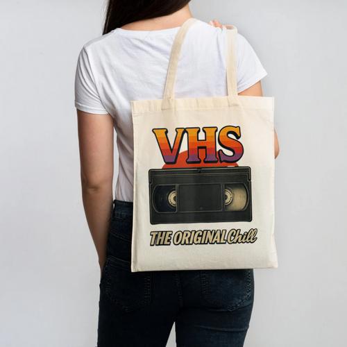 VHS Tape Nostalgia Old School Technology Humor Canvas Tote Bag - Figerry