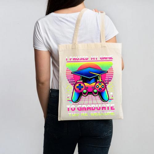 Video Gamer Graduate Graduation Grad Gaming Canvas Tote Bag - Best Gift Smart